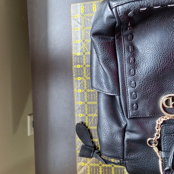 Black leather tote bag - Picture 6 of 10